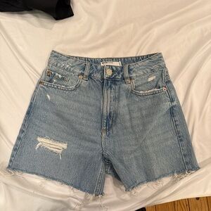 Garage Light Blue Jean Shorts